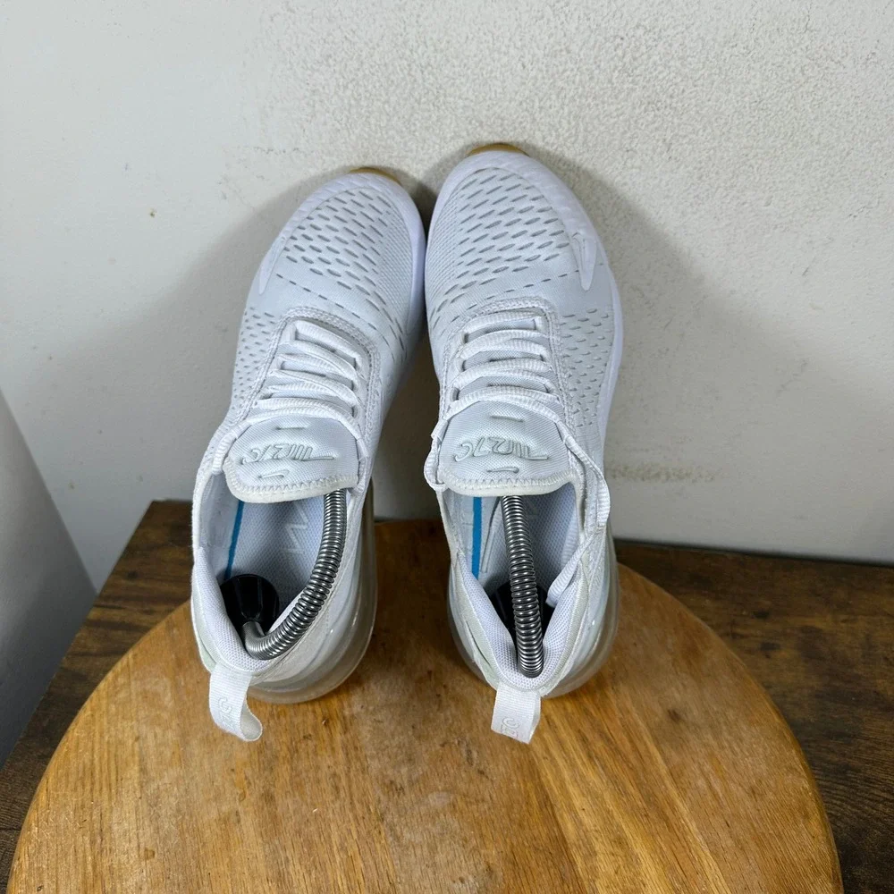 Nike Air Max 270 Mens White Gum Light Brown Running Shoes DC1702-100 Size 6